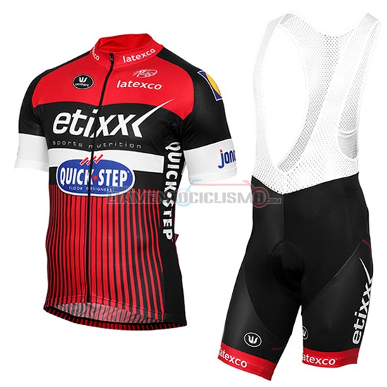 Abbigliamento Ciclismo Quick Step 2016 rosso e nero